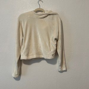 A&F white fleece pullover